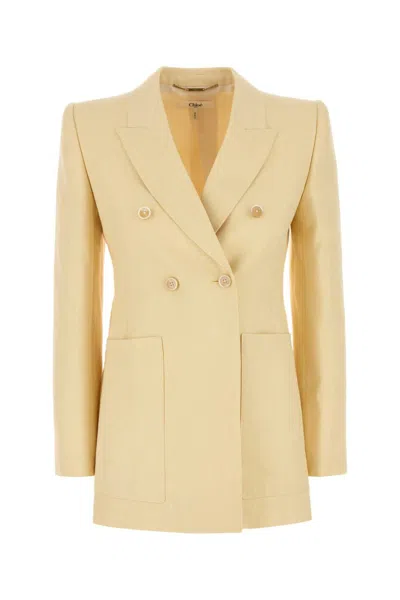 Chloé Beige Double-breasted Blazer