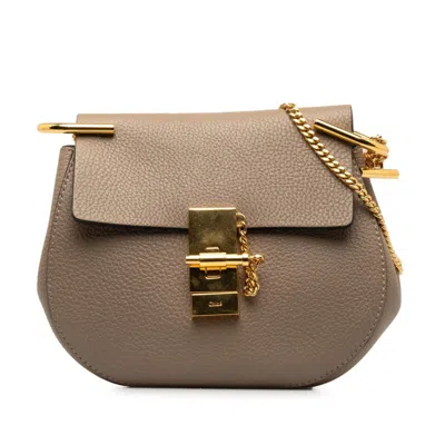 Pre-owned Chloé Beige Gold Leather Shoulder Bag ()