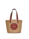 Chloé Beige Large Horse Medal Basket Tote