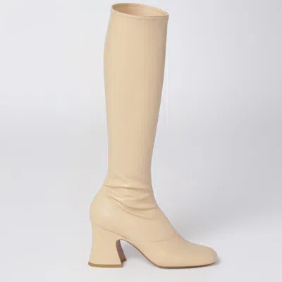 Chloé Beige Janis Heeled Boots In Neutral