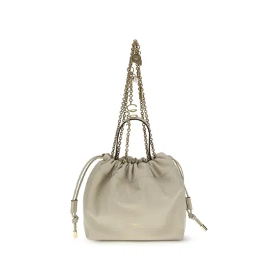 Chloé Beige Lamb Ovis Aries Aries Shoulder Women's Bag In Sand
