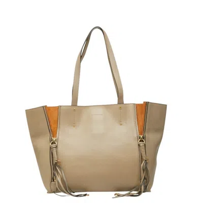 Pre-owned Chloé Beige Leather Handbag Tote Bag () In Sand