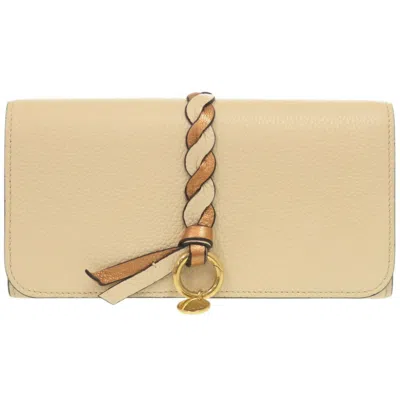 Pre-owned Chloé Beige Leather Long Wallet (bi-fold) ()