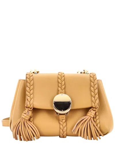 Chloé Beige Leather Penelope Soft Shoulder Bag Mini (authentic Pre-loved) In Brown