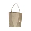 Chloé Medium Leather-suede Spin Tote Bag In Brown