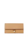 Chloé Beige Leather Wallet In Brown