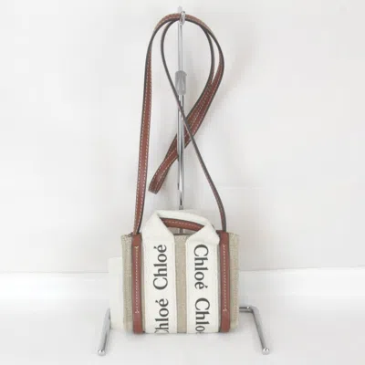 Pre-owned Chloé Beige Linen Cotton Leather Tote Bag () In Sand