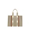 Chloé Beige Linen Shoulder Bag