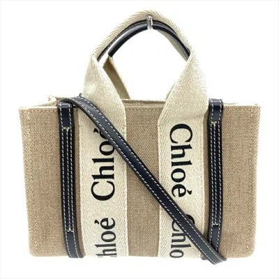 Pre-owned Chloé Beige Linen Shoulder Bag () In Sand
