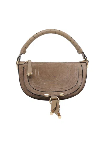 Chloé Beige Marcie Handbag In Brown