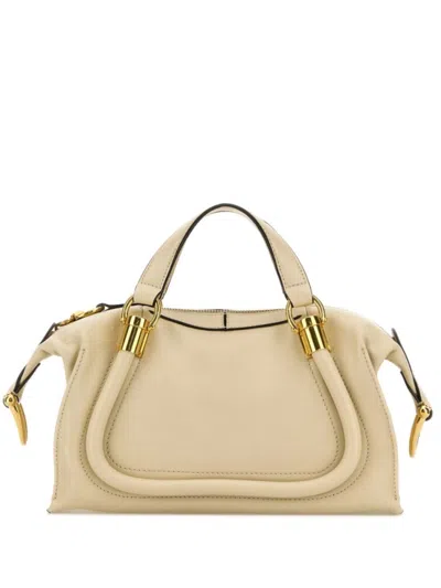 CHLOÉ BEIGE PARATY 24 SMALL SATCHEL