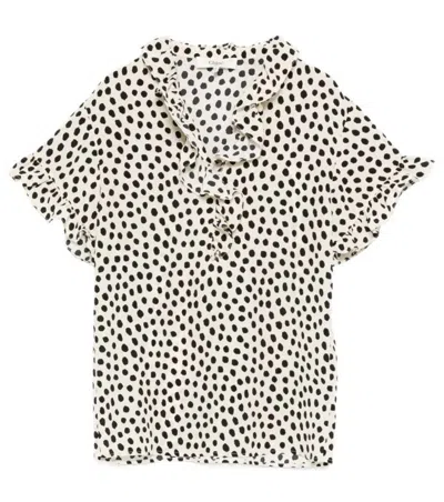 Chloé Beige Printed V Neck Top In Animal Print
