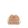 Chloé Raffia Drawstring Shoulder Bag In Sand