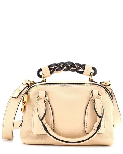 Chloé Beige Sheep Leather Daria Bag Small (authentic Pre-loved)