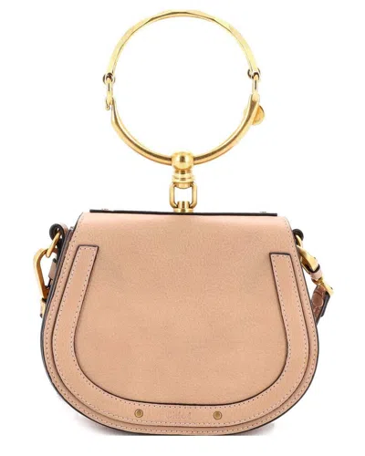 Chloé Beige Sheep Leather Nile Crossbody Small (authentic Pre-loved)