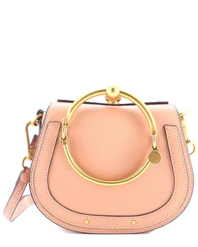 Chloé Beige Sheep Leather Nile Crossbody Small (authentic Pre-loved)
