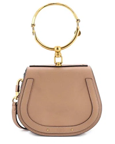 Chloé Beige Sheep Leather Nile Crossbody Small (authentic Pre-loved)