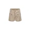 Chloé Organic Cotton Shorts In Beige