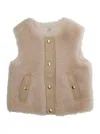 Chloé Fleece Gilet In Neutral