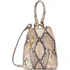 Chloé Chloe Spin Small Embossed Python Effect Tote Bag In Brown