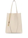 Chloé Spin Medium Tote Bag In Leather In Beige
