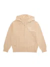 Chloé Cotton-wool Logo Zip-up Hoodie In Sand