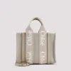 Chloé Beige Woody Small Tote In Beige