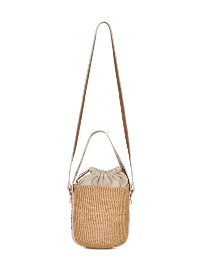 Chloé Beige Woody Small Tote Bag In Sand