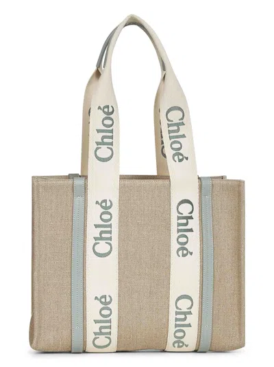 Chloé Beige Woody Tote Bag