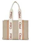 Chloé Women Beige Woody Tote Bag