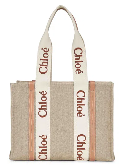 Chloé Beige Woody Tote Bag
