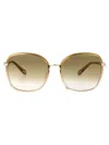 Chloé Beige-yellow-green Bio Injection Sunglasses In Burgundy