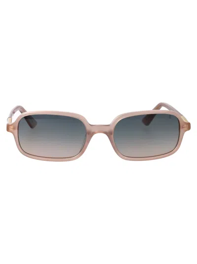 Chloé Beige-beige-grey Acetate Sunglasses In Gray