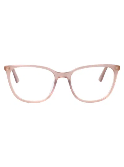 Chloé Beige-beige-transparent Acetate Glasses In Pink