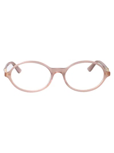 Chloé Beige-beige-transparent Acetate Glasses In Purple