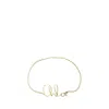 Chloé Adjustable Chain Necklace Script Pendant In Gold