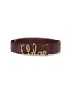 Chloé Iconic Leather Belt In Brown