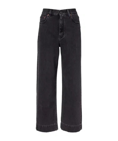 Chloé High-rise Straight-leg Crop Denim Trousers In Animal Print