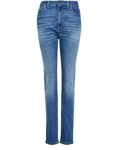Chloé Belt-loop Jeans In Blue