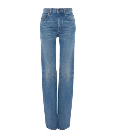 Chloé Belt Loop Jeans In Blue