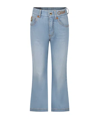 Chloé Belt-loop Jeans In Blue