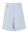 Chloé Refined Wool Blend Shorts In White