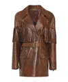 Chloé Belt Tassel Jacket In Brown