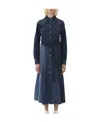 Chloé Belted Denim Shirtdress In Blue