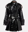 Chloé Belted Double-breasted Linen Coat In Black