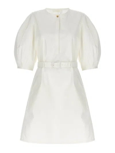 Chloé Belted Dress In White
