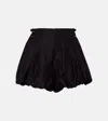Chloé Belted High-rise Silk Habotai Shorts In Black