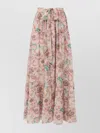 Chloé Belted Floral-print Silk Crepe De Chine Maxi Skirt In Multi