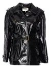 Chloé Chloe Houndstooth-trimmed Coated Linen Trench Coat