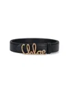 Chloé Iconic Embellished Leather Belt In Black